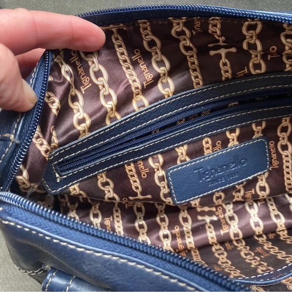 VGC Vintage Tignanello Navy Blue Handbag - Picture 8 of 12